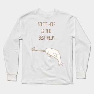 Selfie help is the best help! Long Sleeve T-Shirt